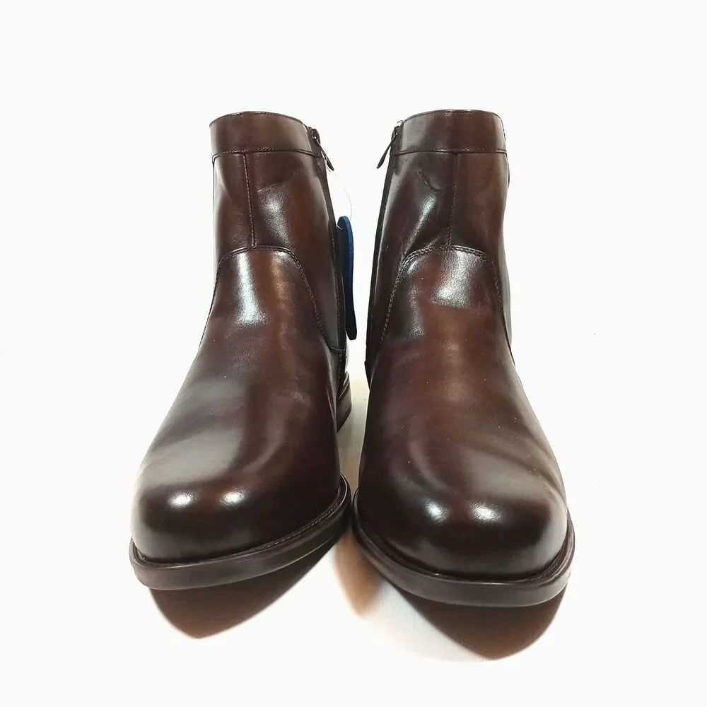 Florsheim Comfortech Mens Boots Size 13 EEE Extra Wide Brown Leather Side Zip